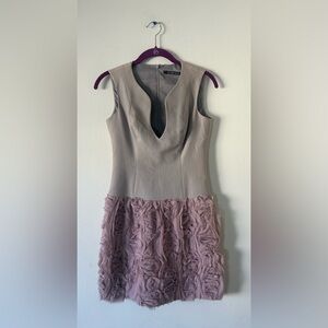 Black Halo Mauve Textured Mini Dress